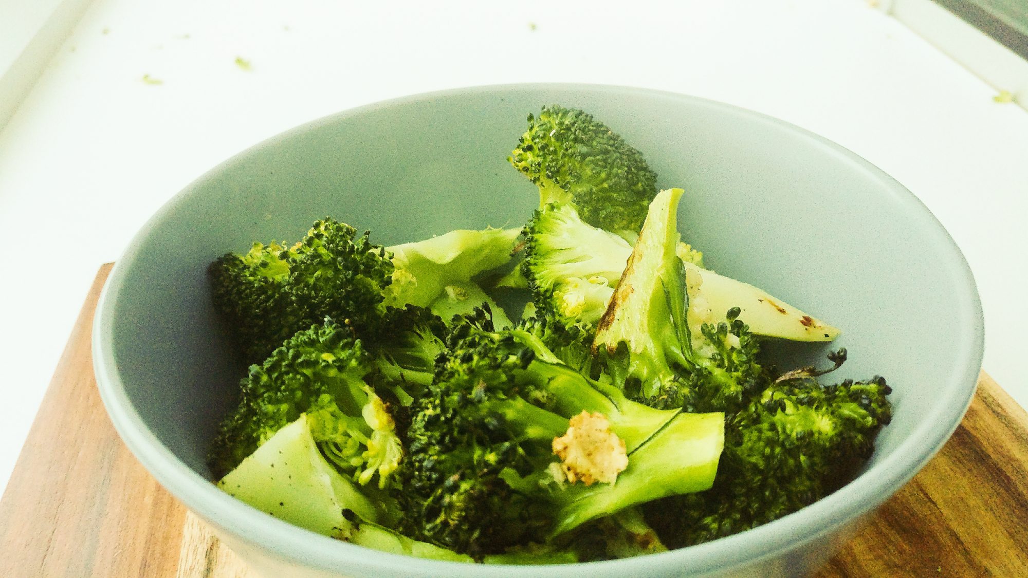 oven broccoli knoflook resultaat